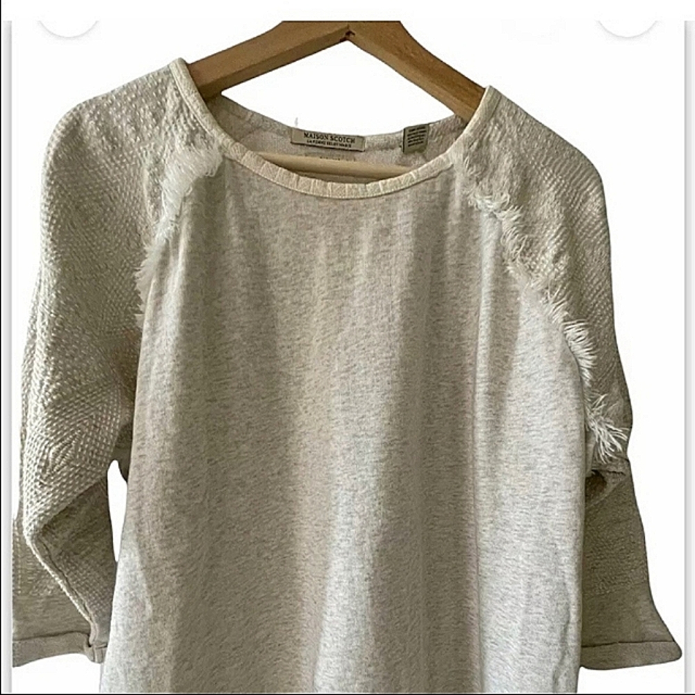 Maison Scotch Pioneer Western Fringe Embroidered Sweatshirt